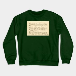 Clara Schumann | Clara Wieck | Original manuscript score Crewneck Sweatshirt